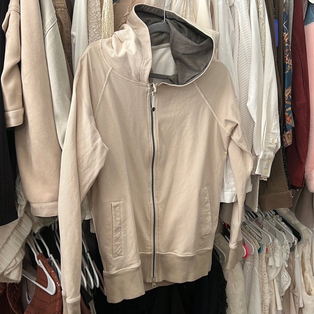 Lululemon Rollin with my Omies tan zip up